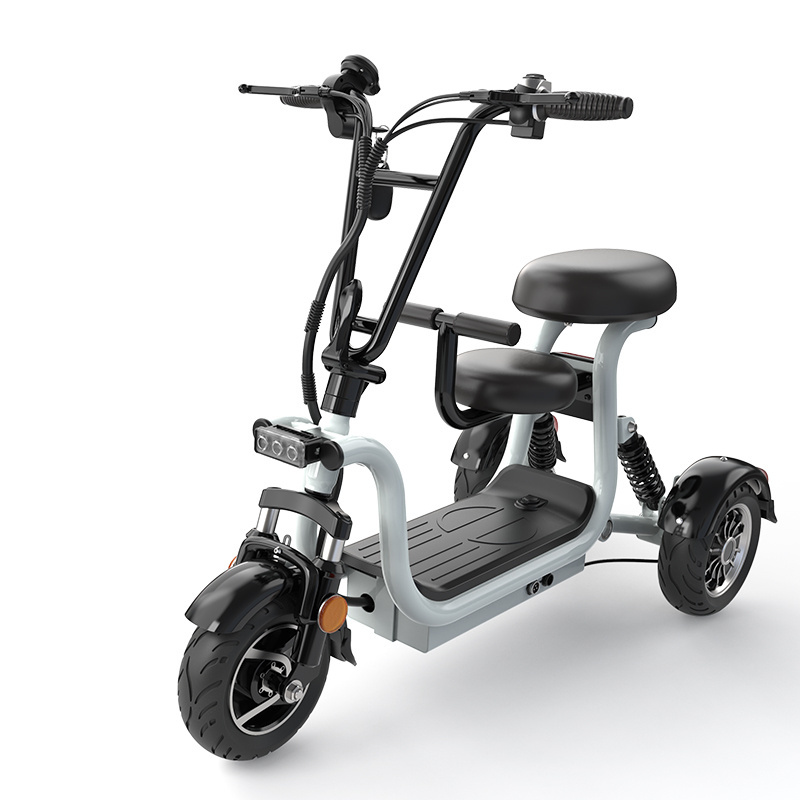 Dual Motor 30km 10 Inch Tire Lithium Battery 3 Wheel Electric Tricycles Scooter Electric Street Legal With Seat