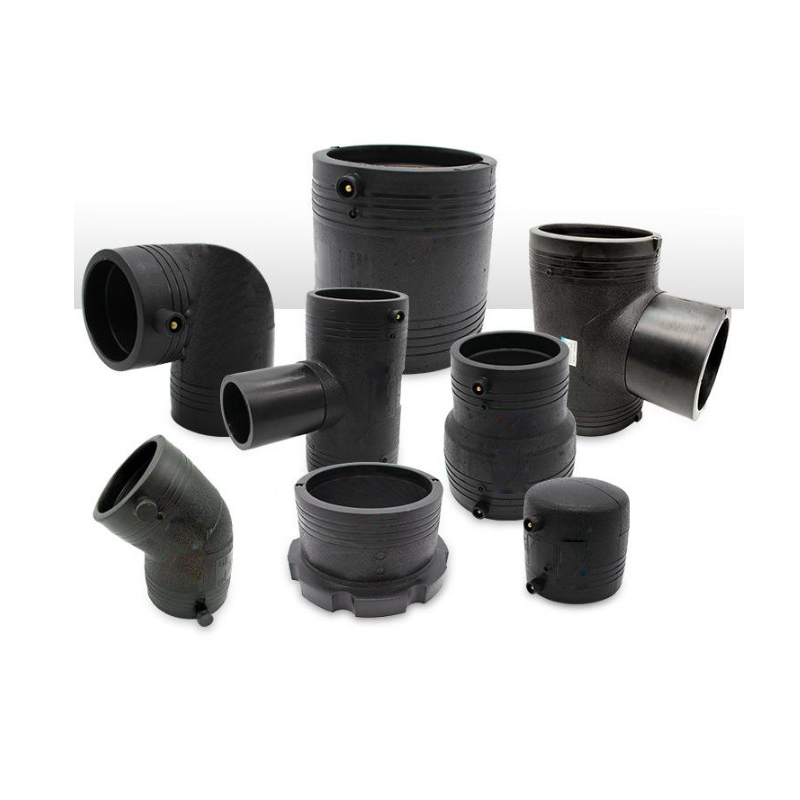 BOXI factory customized HDPE Water supply pipe Wire mesh skeleton pipe electric fusion accessories Black Pipe Fittings