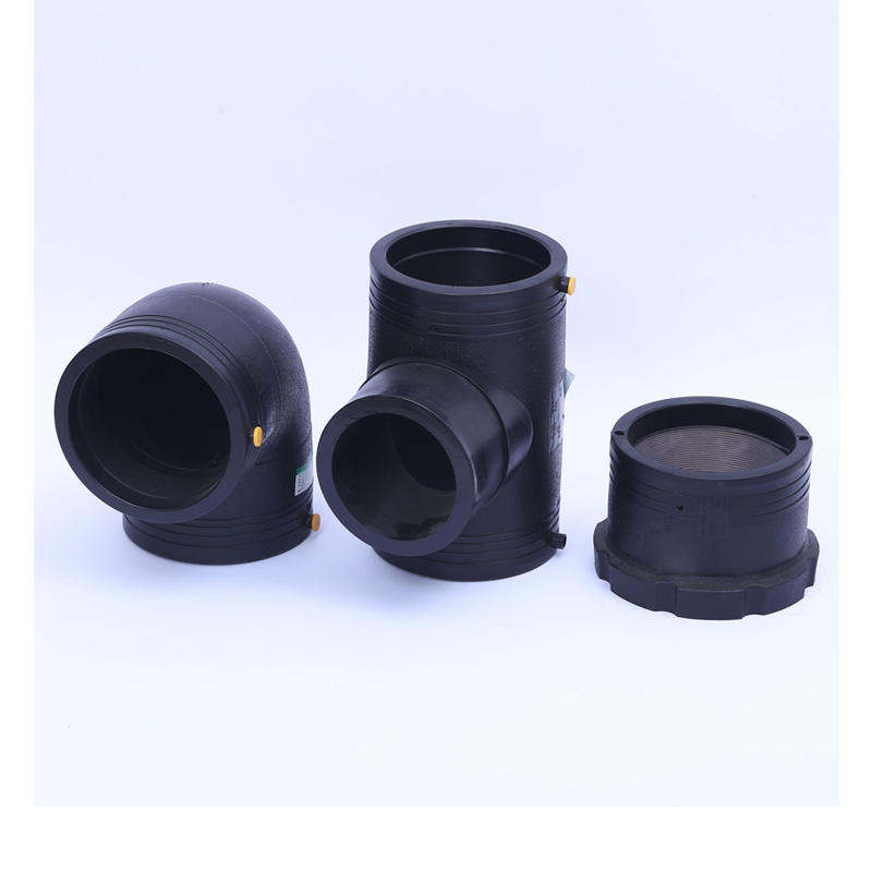 BOXI factory customized HDPE Water supply pipe Wire mesh skeleton pipe electric fusion accessories Black Pipe Fittings