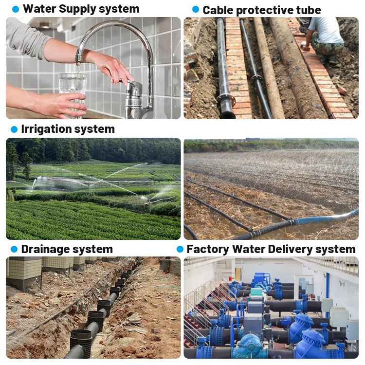 Irrigation Pipe Rolls PE100 1 1.5 2 2.5 3 4 6 8 Inch 90mm Hdpe Polyethylene Garden Irrigation Pipes 3 Inch Hdpe Pipe