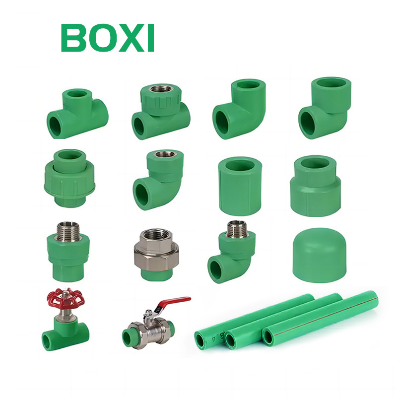 BOXI 4 Points 6 Points Universal Direct Tee Elbow Joint Plastic Polypropylene PPR Pipe and Fittings