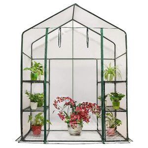 Mini Walk-in 3 Tiers 6 Shelves Portable Plant Garden Outdoor Indoor Greenhouse Garden Horticulture Cover Protection House