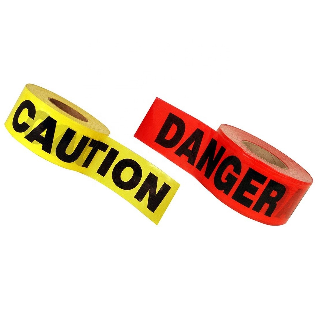 Portable Roll Non Adhesive for Danger Hazardous Isolating Area Caution Tape Roll Warning Tape Yellow