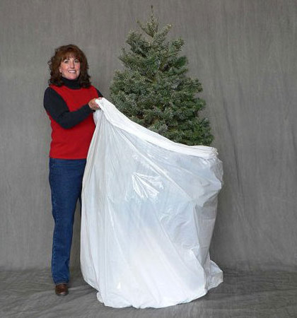 2024 New Design Christmas Tree Removal Bag 9-Feet Tall by 6-Feet Wide Tree Disposal Bag Large Clear Storage Bag