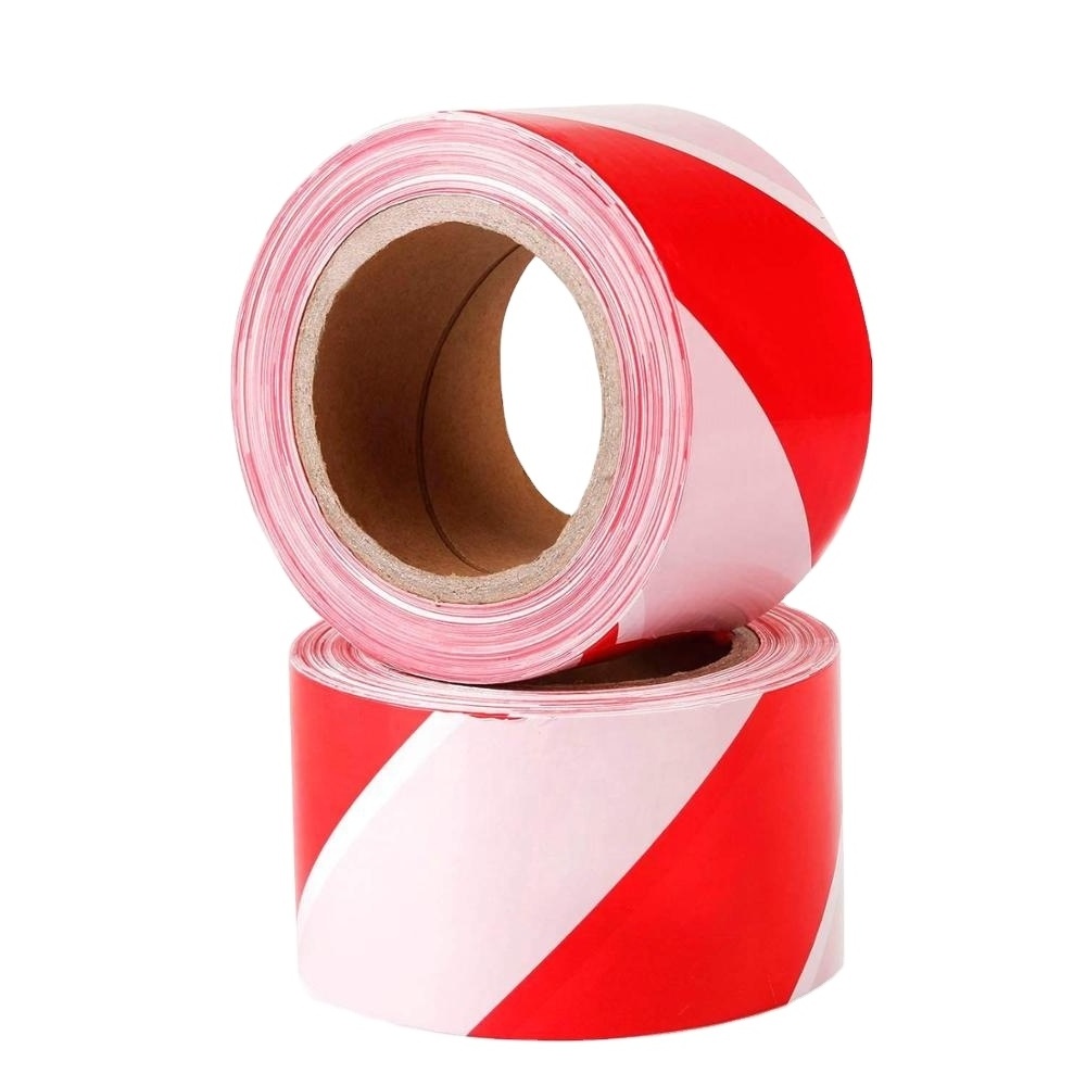 BSCI PBAT Material Biodegradable warning Tape RED AND WHITE Barrier Caution Tape  print Factory