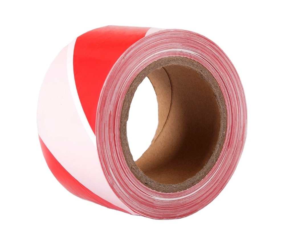 BSCI PBAT Material Biodegradable warning Tape RED AND WHITE Barrier Caution Tape  print Factory