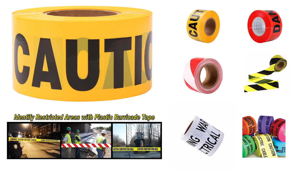 Portable Roll Non Adhesive for Danger Hazardous Isolating Area Caution Tape Roll Warning Tape Yellow