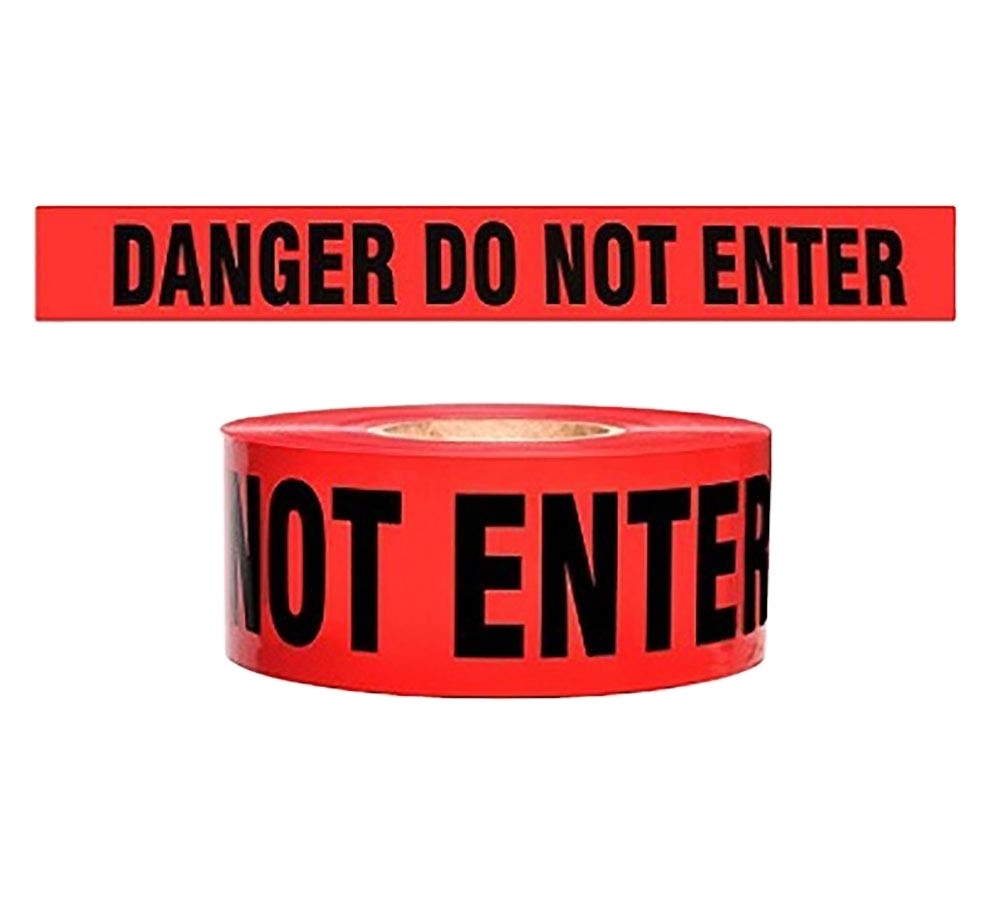 Portable Roll Non Adhesive for Danger Hazardous Isolating Area Caution Tape Roll Warning Tape Yellow