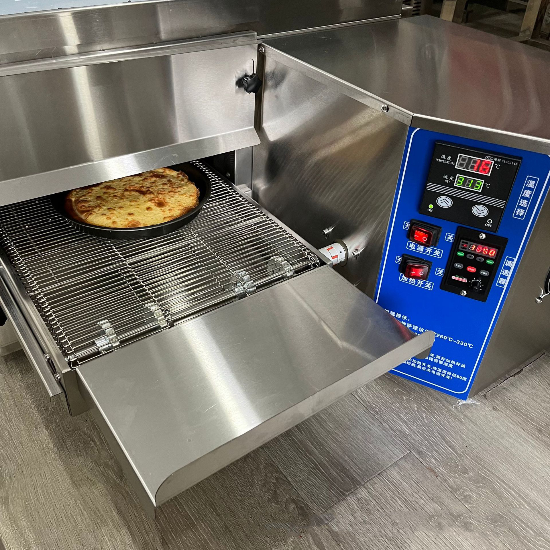 Commercial Multifunctional Chain Type Pizza Oven For Pizzeria And Western Restaurant