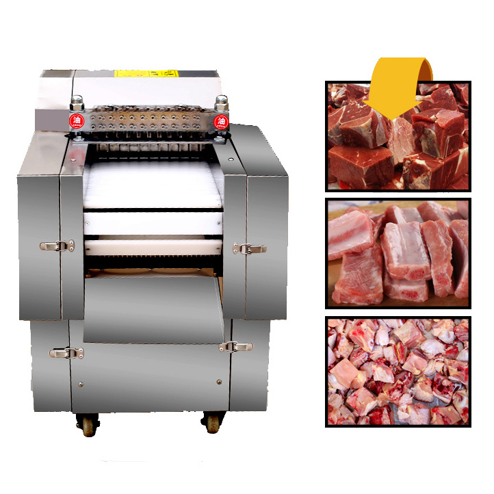 Stainless Steel Dried Meat Frozen Duck  Beef Jerky Meat Cube Cutting Dicing Machine