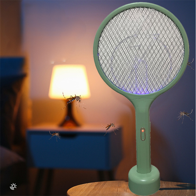 2 in 1 Bug Zapper, Mosquito Killer USB/Rechargeable Electric Fly Swatter Lamp & Racket