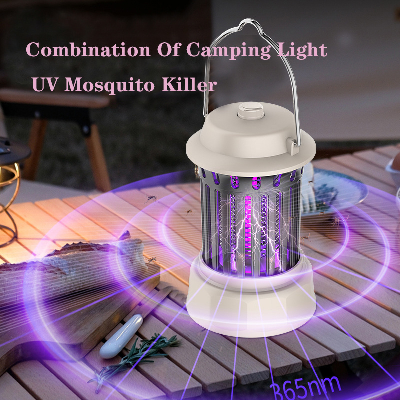 2 in 1 Camping Fly  Killer Lamp Usb Rechargeable Night Light Anti Mosquito Electronic Bug Zapper