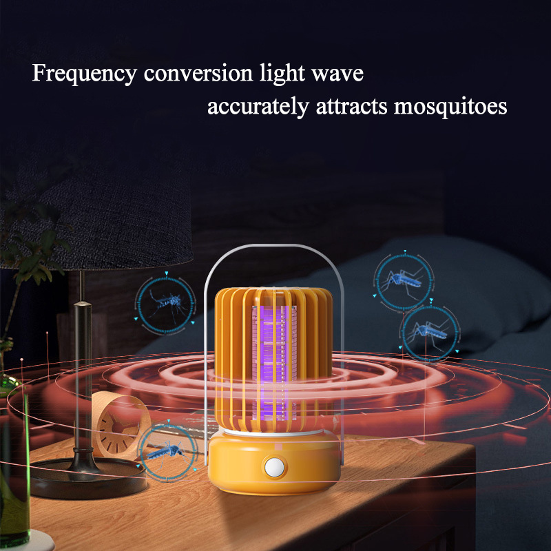 Rechargeable Battery Insect Lamp Led Camping Portable Electric Bug Zapper Trap UV Light Mosquito Killer Lamp