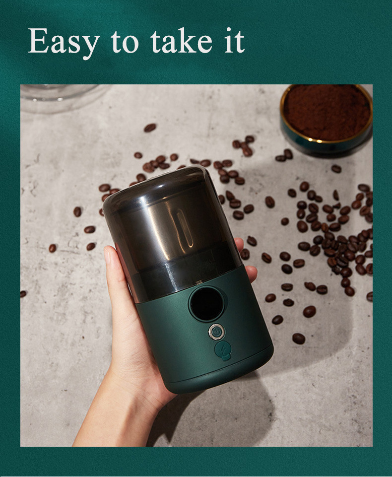 New Design Mini Coffee Bean Grinder Small Cordless Portable USB Electric Rechargeable Coffee Grinder