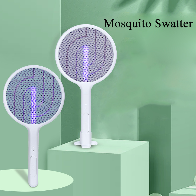 Electric Insect Racket Swatter Zapper USB Rechargeable Mosquito Swatter Kill Fly Bug Zapper Killer Trap