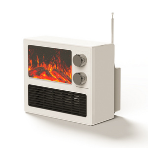 New Arrival Auto Classical Fireplace 1000W Fan Heater PTC Mini Desktop Electric Fan Heaters