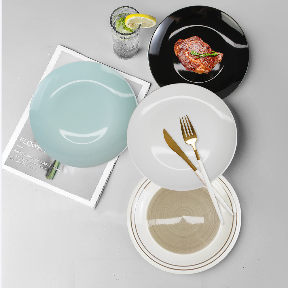 wholesale european luxury fine ceramic tableware glazing Dinnerware Set - Service for 4 euro-american style ceramic tableware