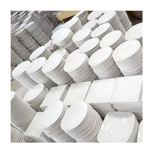 Hot Sell Cheap Restaurant Plate Ceramic Bulk  Plates bowls saucers dishes dining plate set tableware by the ton per tonne