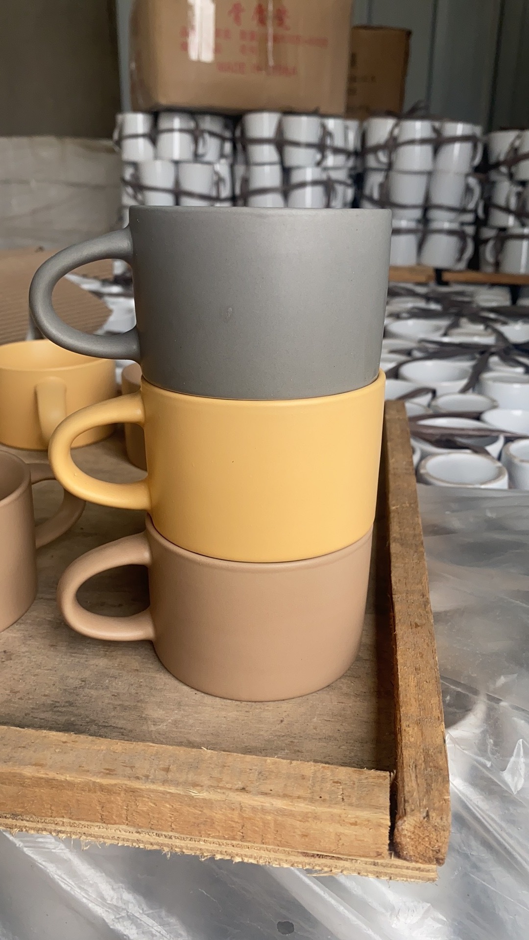 wholesale cheap bulk Stock  11oz 350ml Stoneware Coffee tall Ceramic reactive glaze Mug Cup by ton