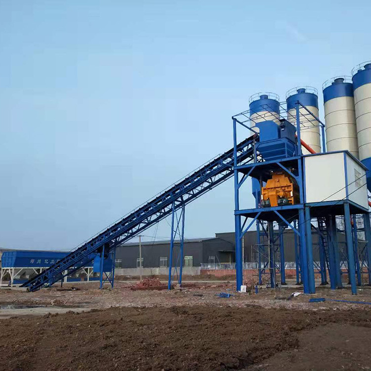 HZS 90 cement concrete batching plant low price mixing batch station