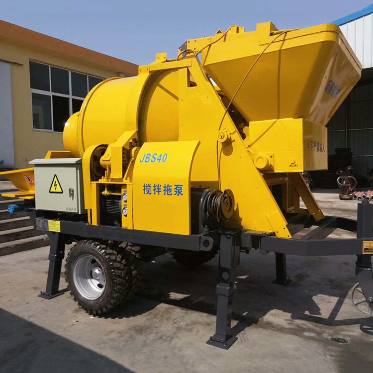 YILI High Pressure Concrete Mixer Pump Machine Price/Automatic Portable Mini Concrete Mixer With Pump Machine Diesel