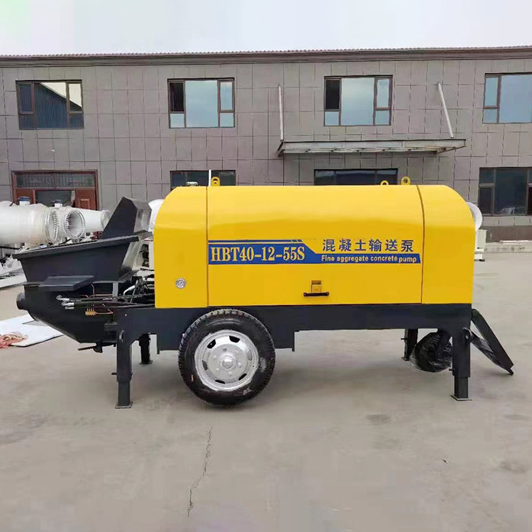 Diesel Concrete Mixer Pump Concrete Trailer Pump With Wheels Concrete Pump Car