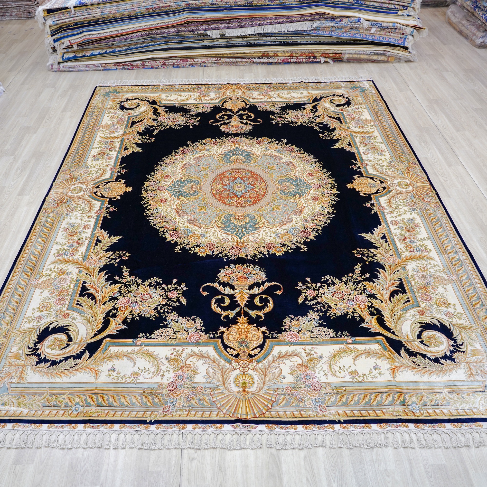 9x12ft Cleaning Handmade Persian 100% Silk Real Natural Turkish Rugs Sets Silk Carpet