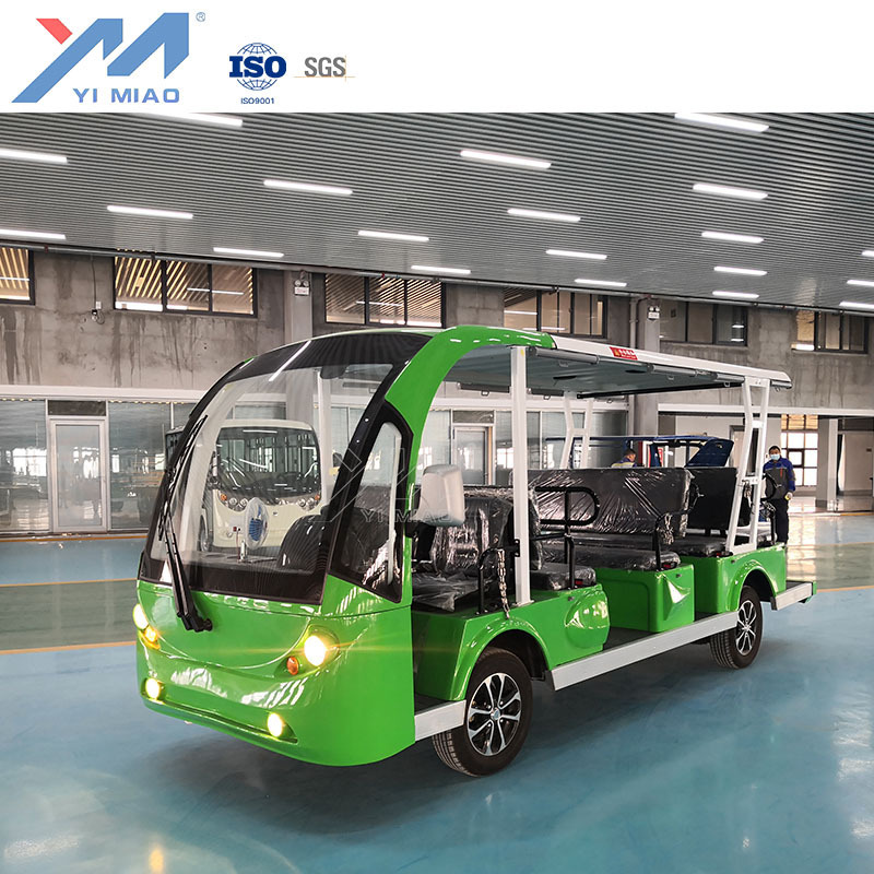 11 seats 72V 5KW motor  customized  electric sightseeing  bus with rain cover sunshine curtain