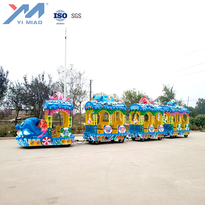 YIMIAO Shopping Malls Amazing Indoor Electric Amusement Ride On Train For Kids