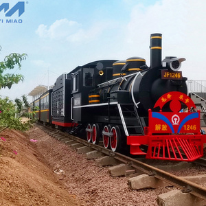 Shopping mall Scenic area amusement park track steam train and track steam  locomotive for sale