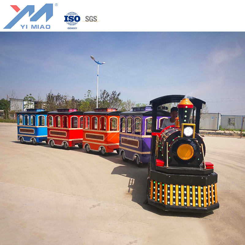 Carnival Outdoor Tourist Plans Small Electric Mini Adult Set Kids Rides Mall Wattman Amusement Park Trackless Train For Sale