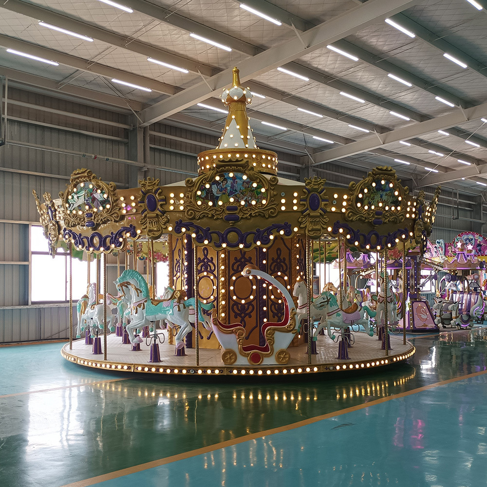 Merry Go Round for Kids China 24 Seats Lovely Horse Kids Rides Carousel horse carousel horse centerpiece for Sale