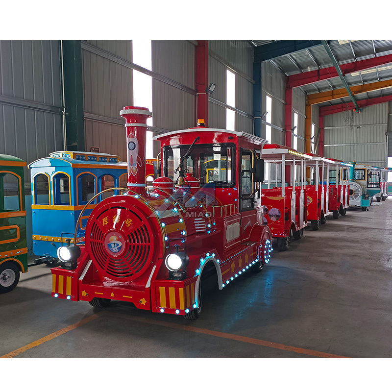 Yimiao Amusement Park Road Train Diesel gasoline Electric Trackless Train For Sale