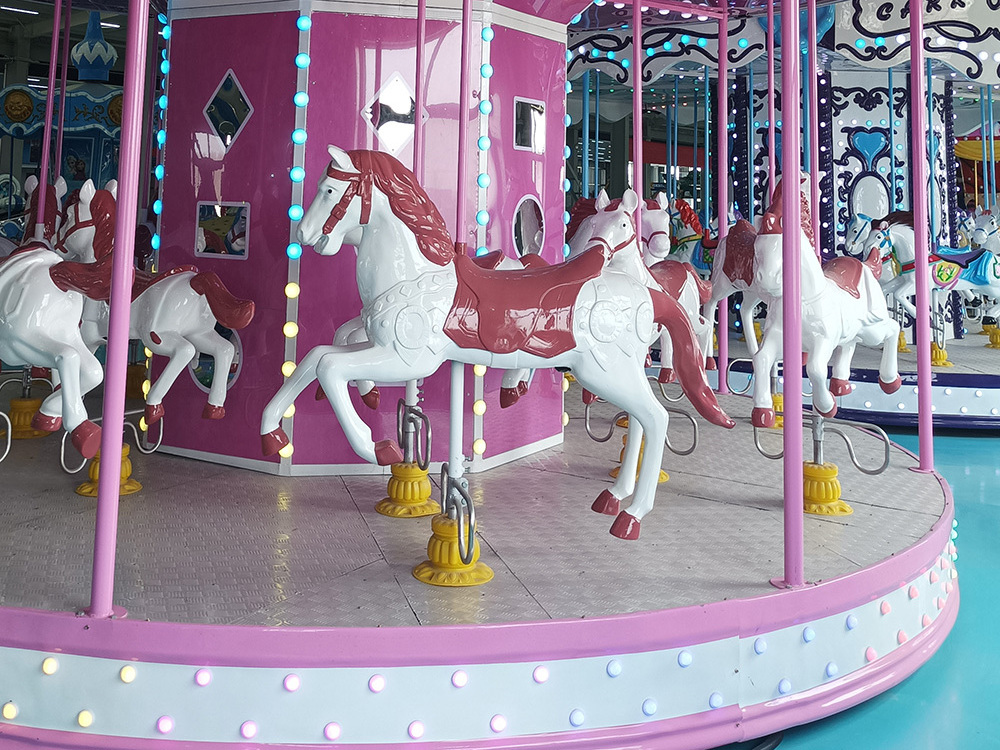 Top China Fun Equipment Amusement Theme Park Children Merry Go Round Rides Rotary Games Carousel Horses For Sale