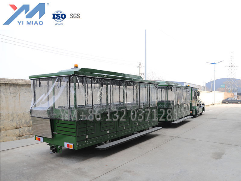 2023 Yimiao Electric Train 40 Seats closed wagon Park used wattman train for sale