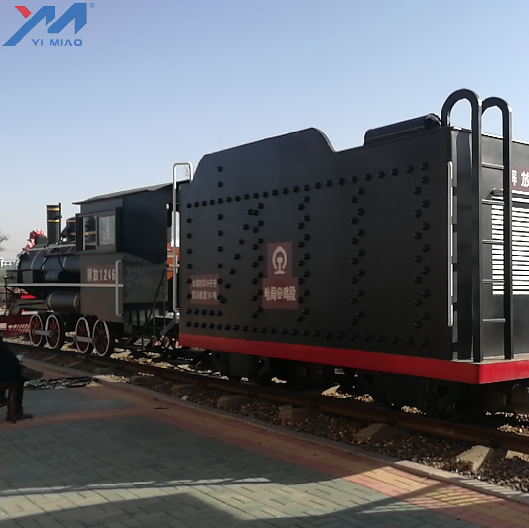 Shopping mall Scenic area amusement park track steam train and track steam  locomotive for sale