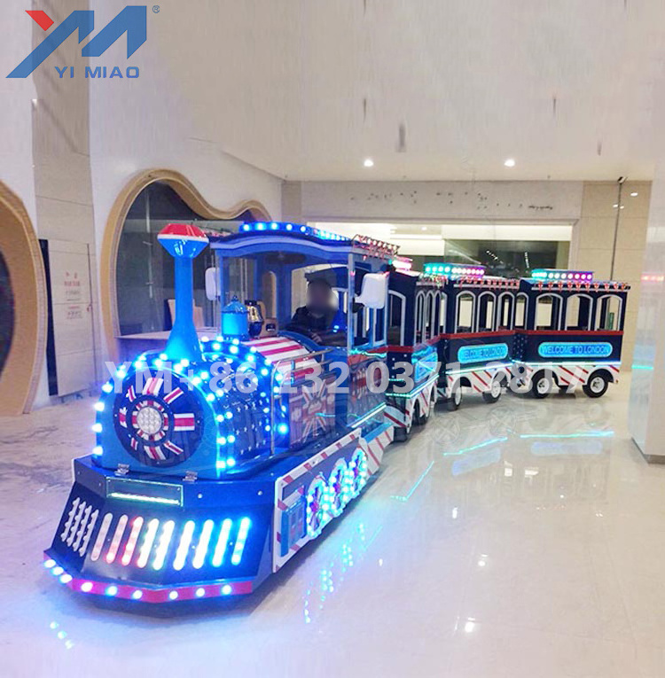 Kiddie Amusement Park Rides Fun Fair Attraction 14 Seats Shopping Mall Mini Electric Road Trackless Tourist Train For Sale