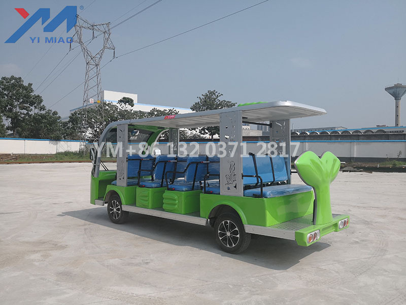 11 seats 72V 5KW motor  customized  electric sightseeing  bus with rain cover sunshine curtain