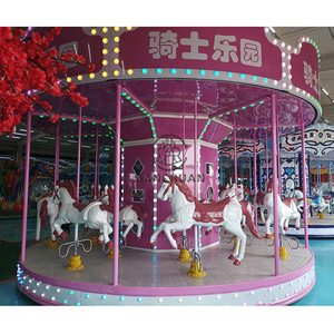 Top China Fun Equipment Amusement Theme Park Children Merry Go Round Rides Rotary Games Carousel Horses For Sale