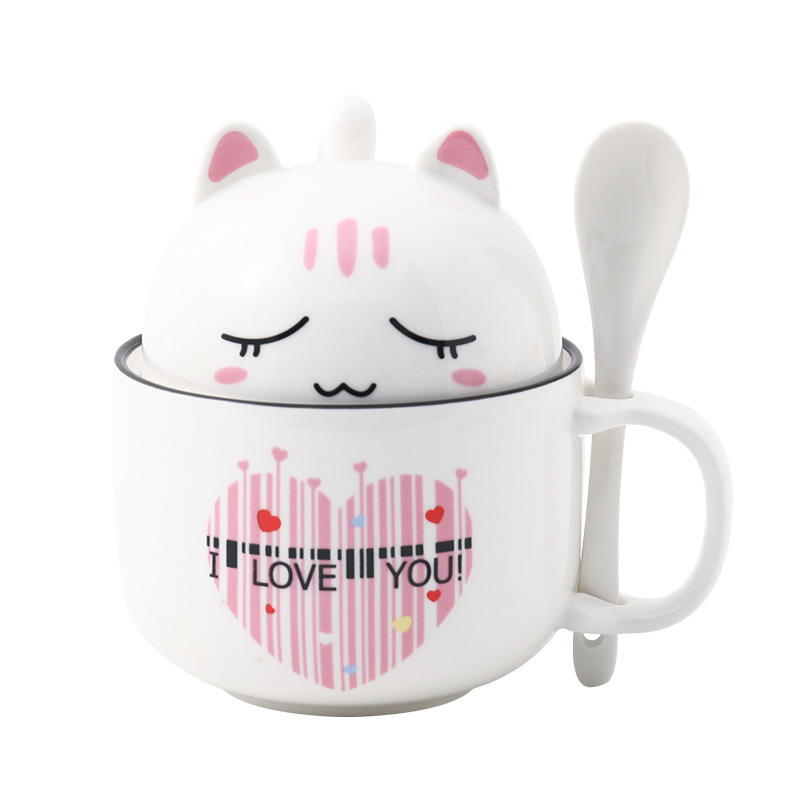 Best-selling One Cup Dual-purpose Mug Funny Cute Animal Ceramic Mug Box Tumbler Cartoon Mugs HANDGRIP Hot Water or Cold Water