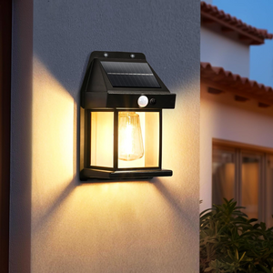 Manufacturers 8M Sensing Distance Solar Motion Sensor Retro Wall Outdoor Light Garden Lamp Led Wall Light