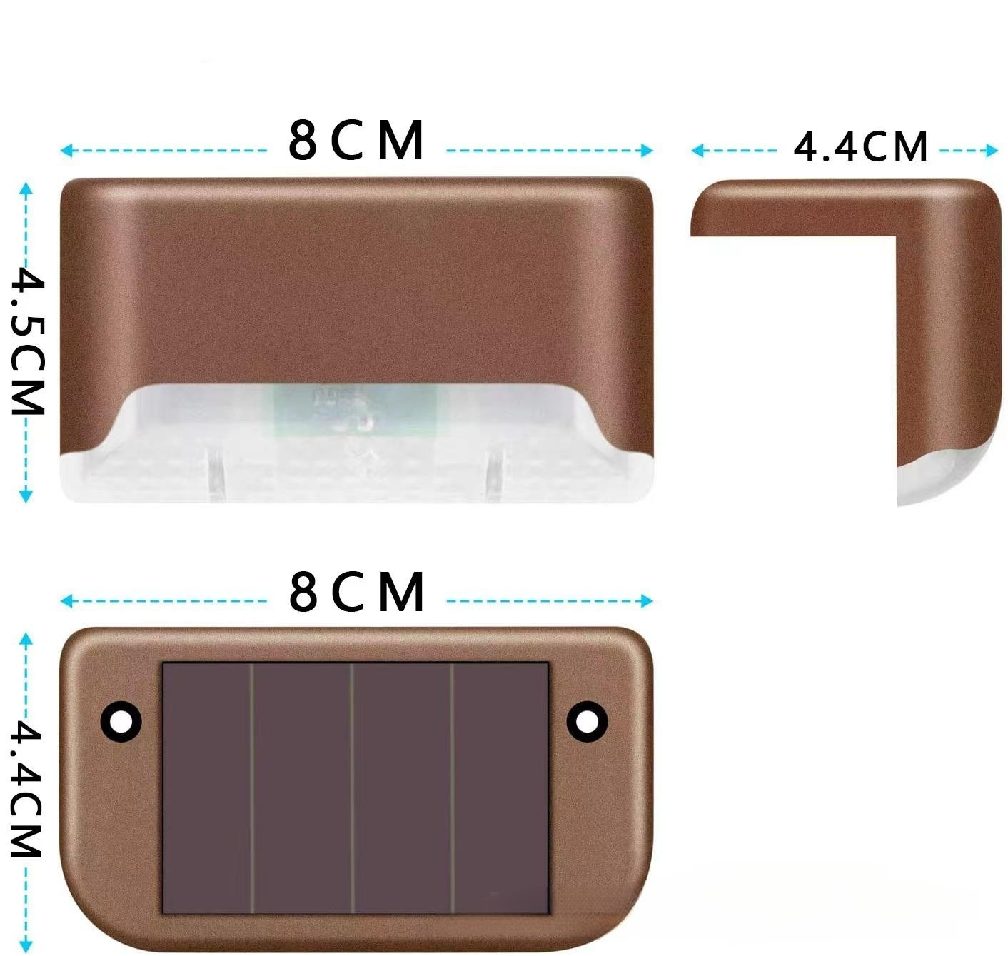 Garden Led Solar Stair Light Solar Step Lights Solar Fence Lamp for Porches Patio Lighting