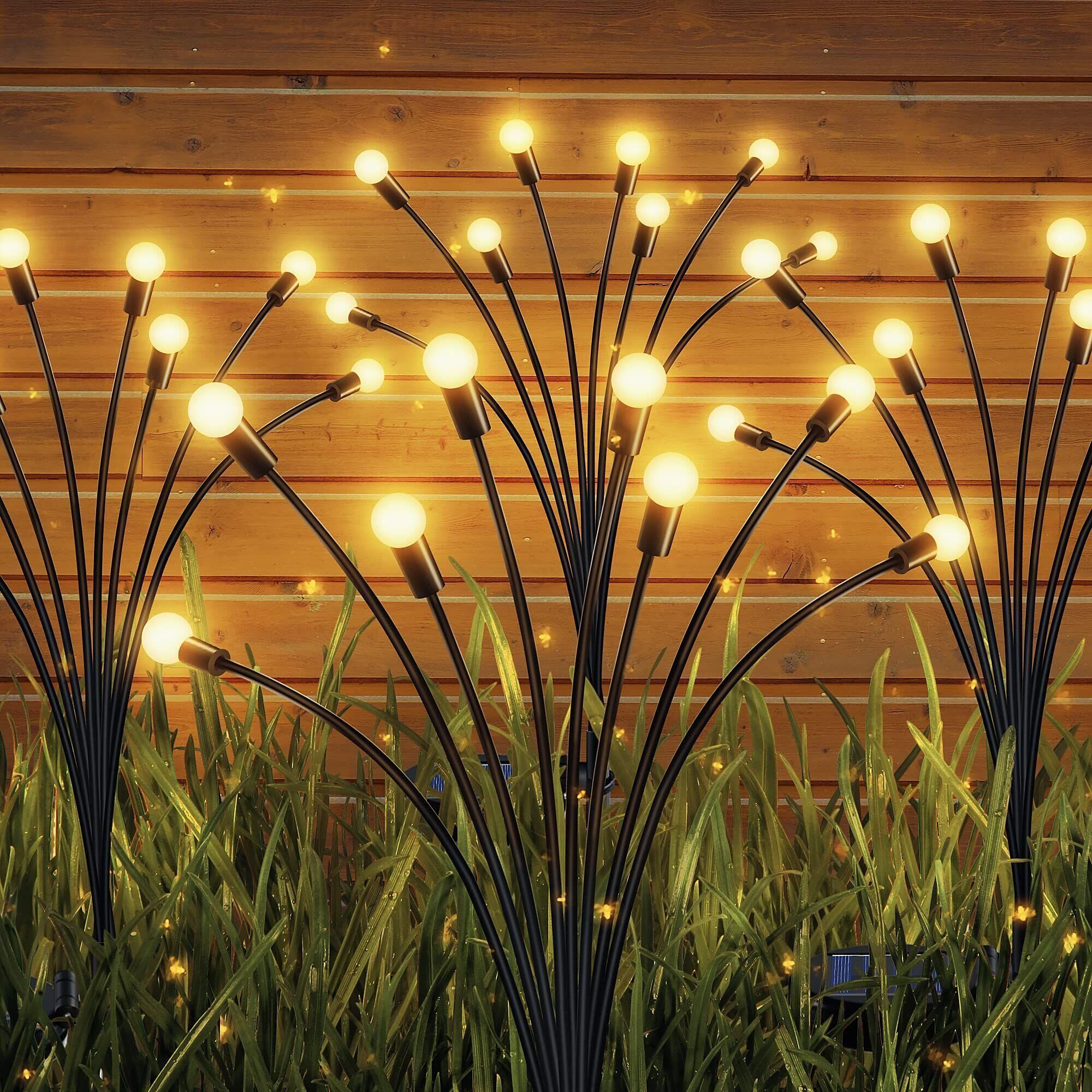 Outdoor Solar Garden Light Waterproof 6/8/10 heads Firefly Lamp Starburst Swaying Solar Firefly Light