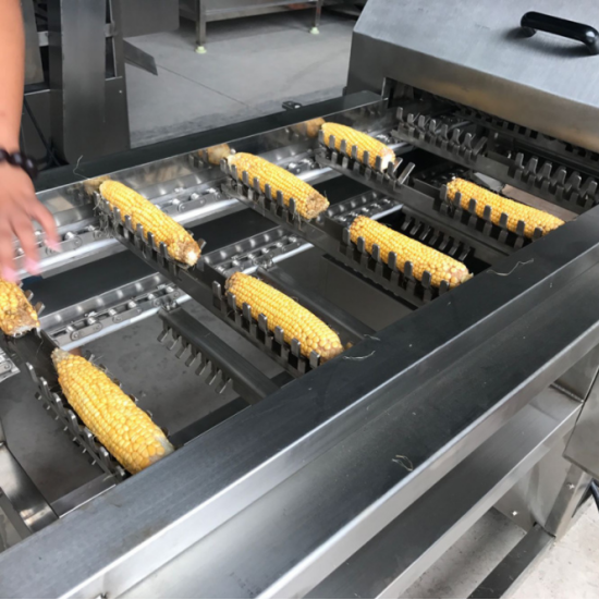 Continuous corn head and tail cutting equipment /Stainless Steel Sweet Fresh Corn Top And Tail Cutting Machine  /  Corn cutter