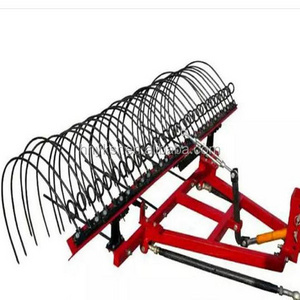 New designed hot selling landscape rake/Garden tools hay rake,farm landscape tractor spike rakes, leaf grabber tractor implement