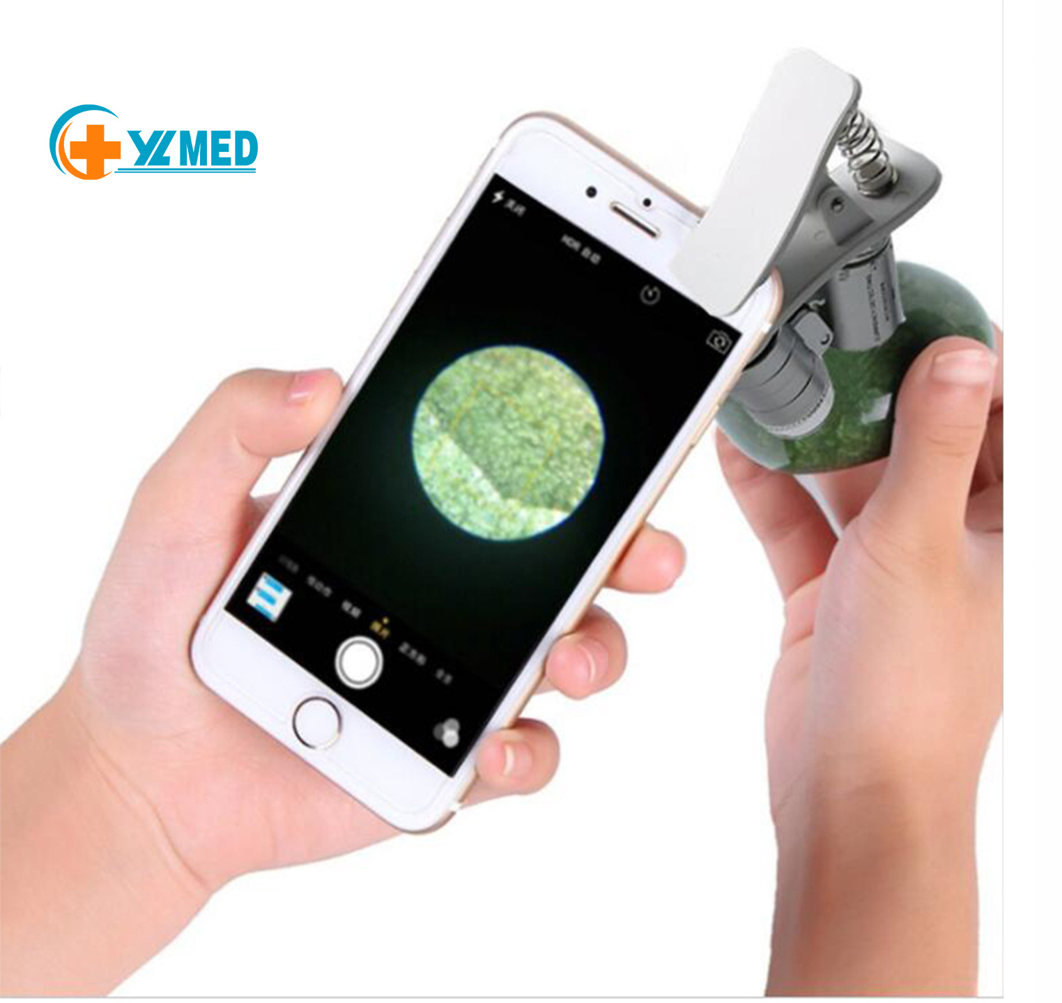 60 X magnification Microscope Magnifier LED with Light Clip on Micro Lens for Universal Mobile Phones