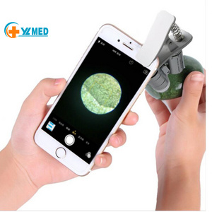 60 X magnification Microscope Magnifier LED with Light Clip on Micro Lens for Universal Mobile Phones