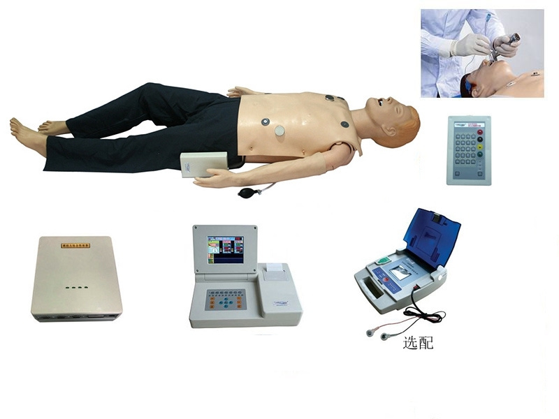 ACLS Training Manikin Advanced Life Support comprehensive training in first aid skills showing Vital signs simulation