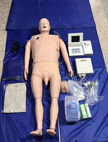 ACLS Training Manikin Advanced Life Support comprehensive training in first aid skills showing Vital signs simulation