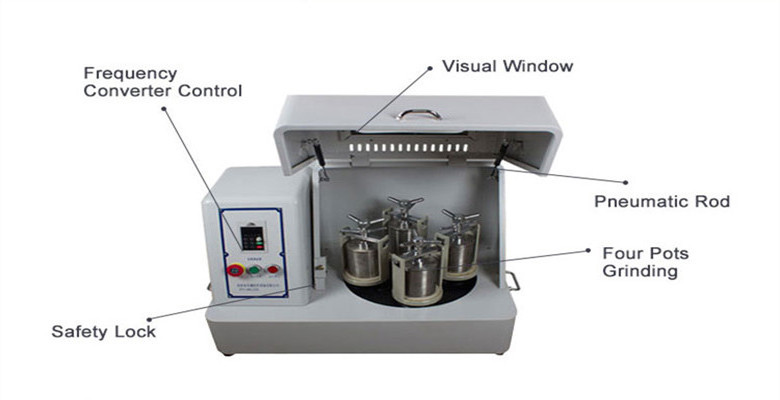 Lab Scale Ball Mill Vertical Planetary Ball Mill Machine Crusher Pulverizer Grinder